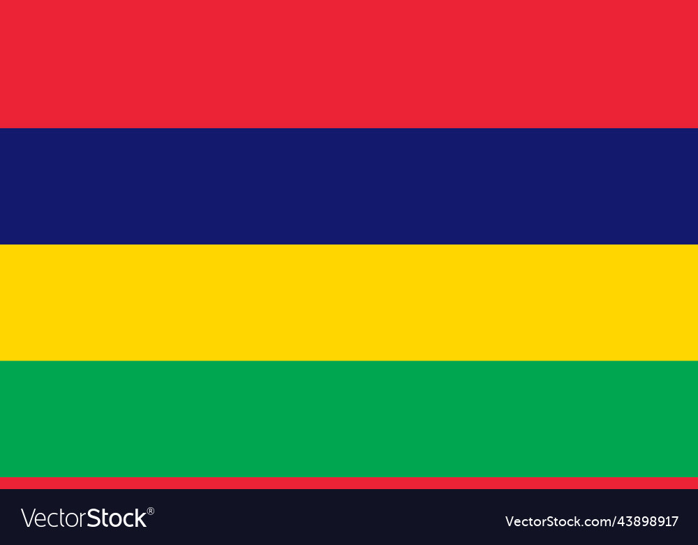 Mauritius flag an country symbol Royalty Free Vector Image