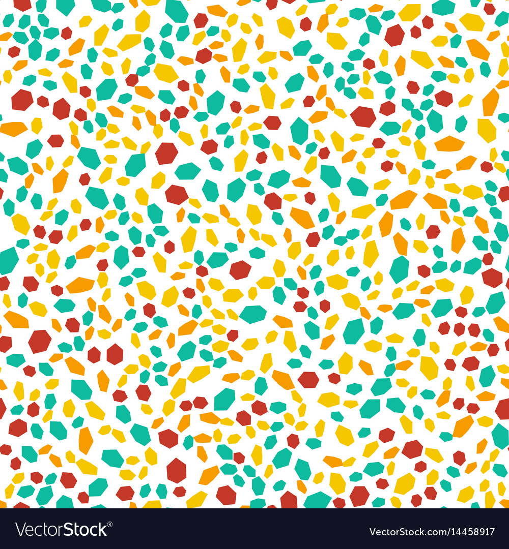 Mosaic pattern with multicolor polygons seamless Vector Image