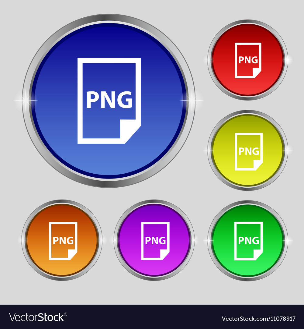 Png icon sign round symbol on bright colourful