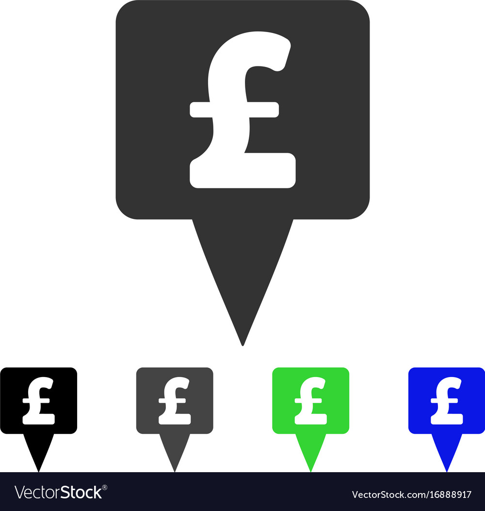 Pound map pointer flat icon