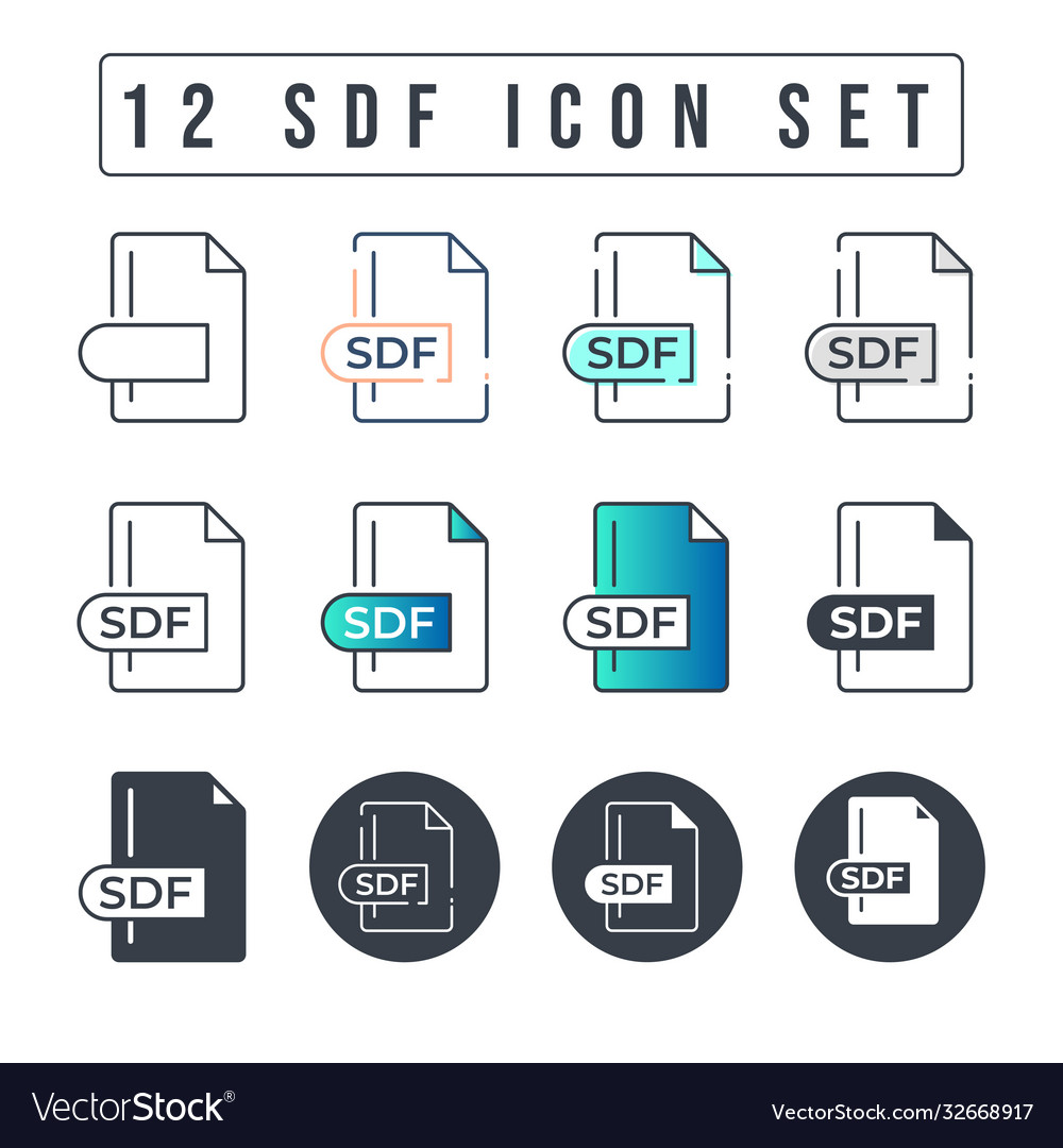 SDF File Format Icon Set