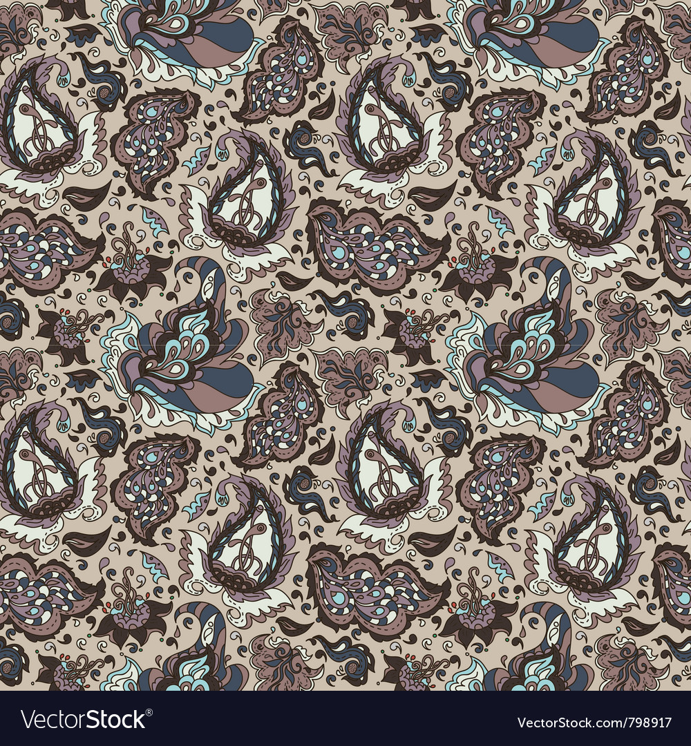 Seamless background from a paisley ornament