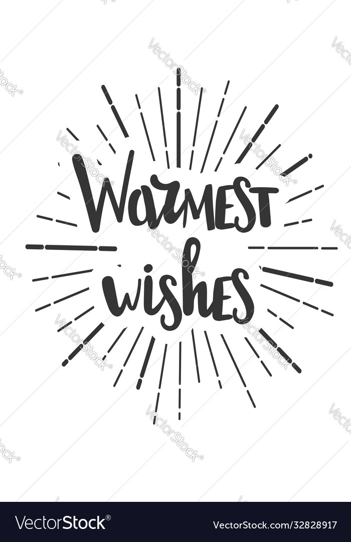 Warmest wishes wachristmas lettering