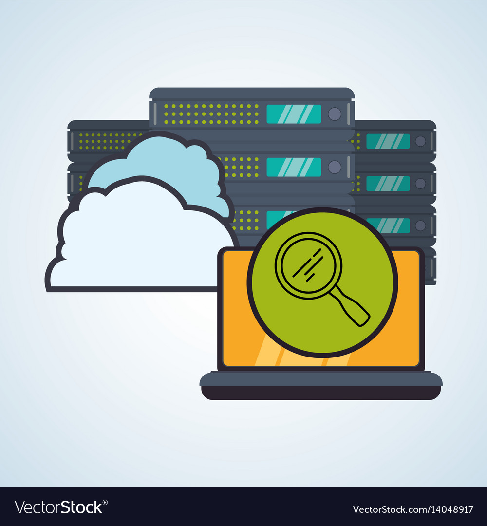 Web hosting design data center icon isolate
