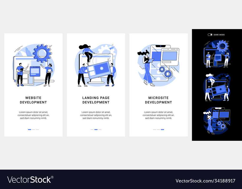 Webpage programming mobile app ui kit vector image Webpage programming mobile app ui kit