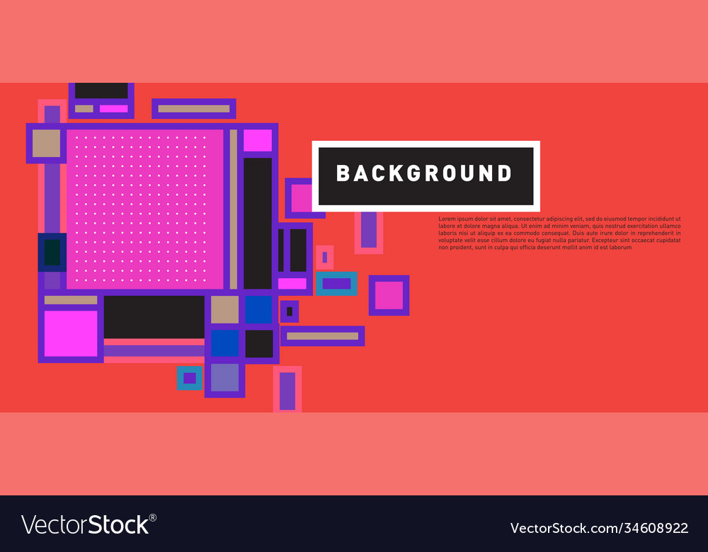 Abstract colorful rectangle background for banner