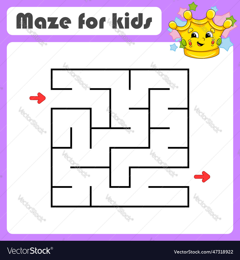 Abstract maze game for kids puzzle for children Vector Image