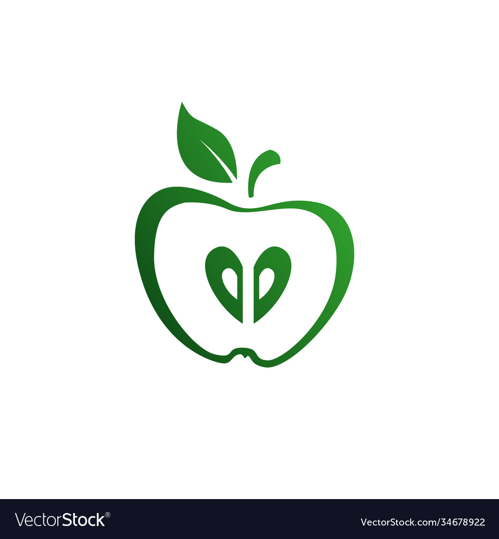 Apple logo food healthy fresh abstract natural bio