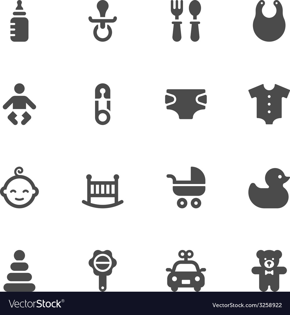 Baby Icons Royalty Free Vector Image Vectorstock