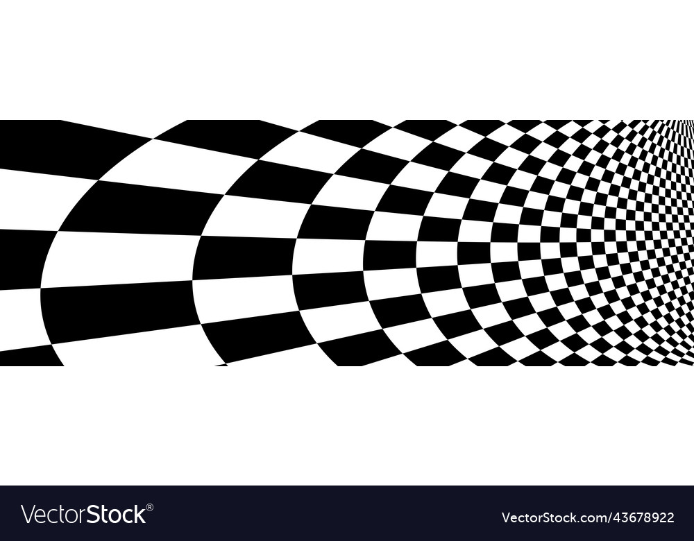Checker pattern mesh in 3d dimensional vector image Checker pattern mesh in 3d dimensional