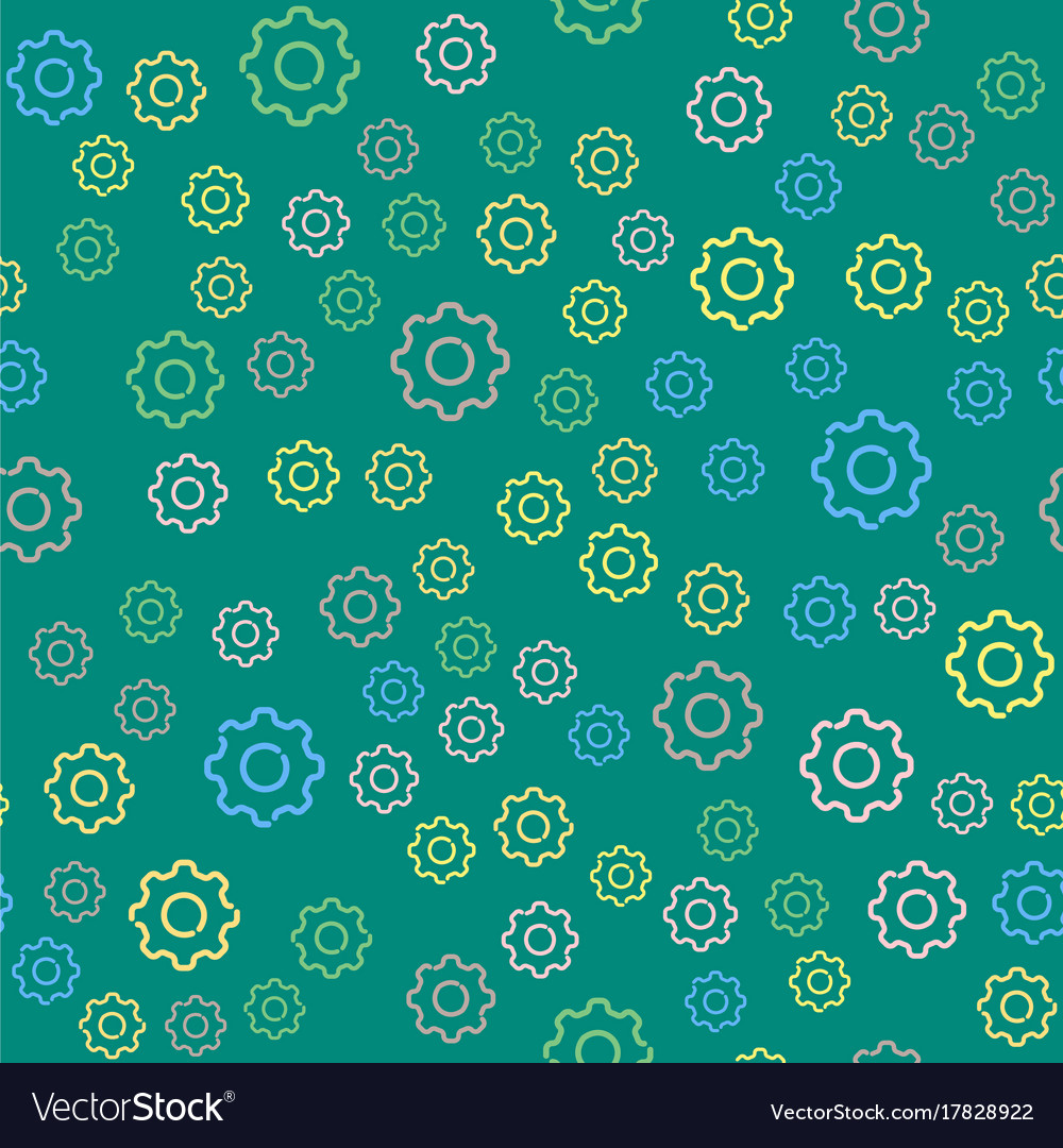 Gears seamless pattern background
