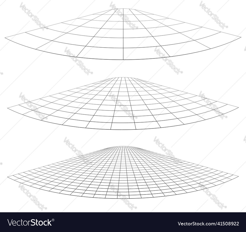 Graticule grid mesh plane with deform distortion Vector Image Graticule grid mesh plane with deform distortion
