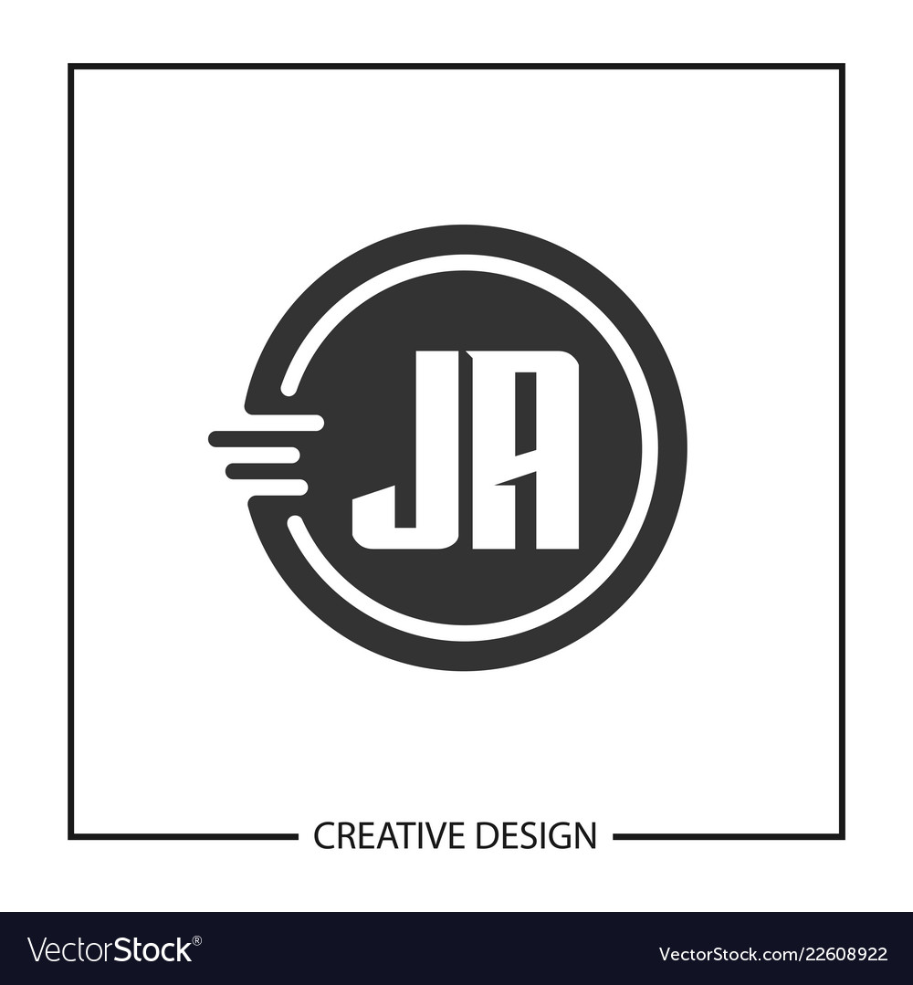 Initial ja letter logo template design Royalty Free Vector