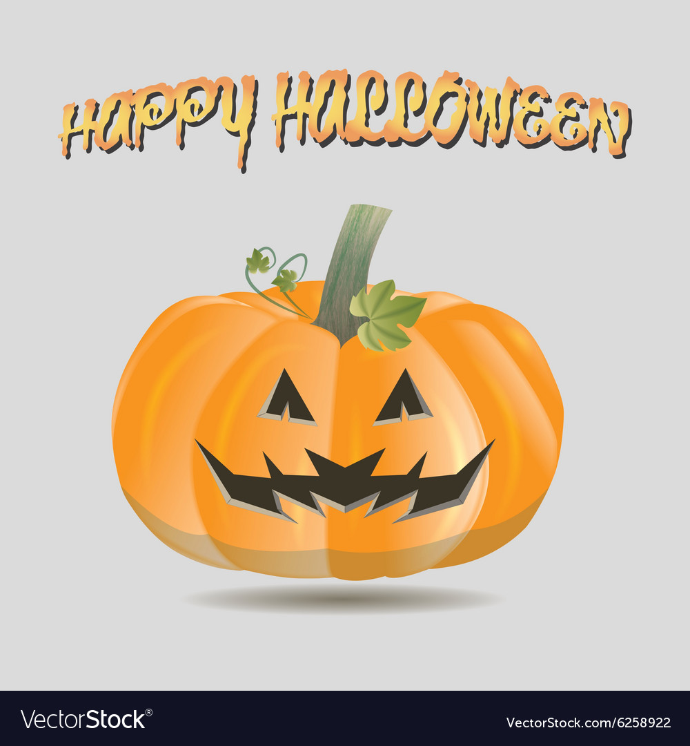 Isolated jack o lantern on a colored background