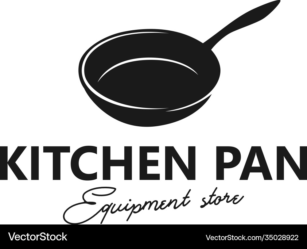 Pan Logo Cooking Equipment Kitchen Equipment Vector Image