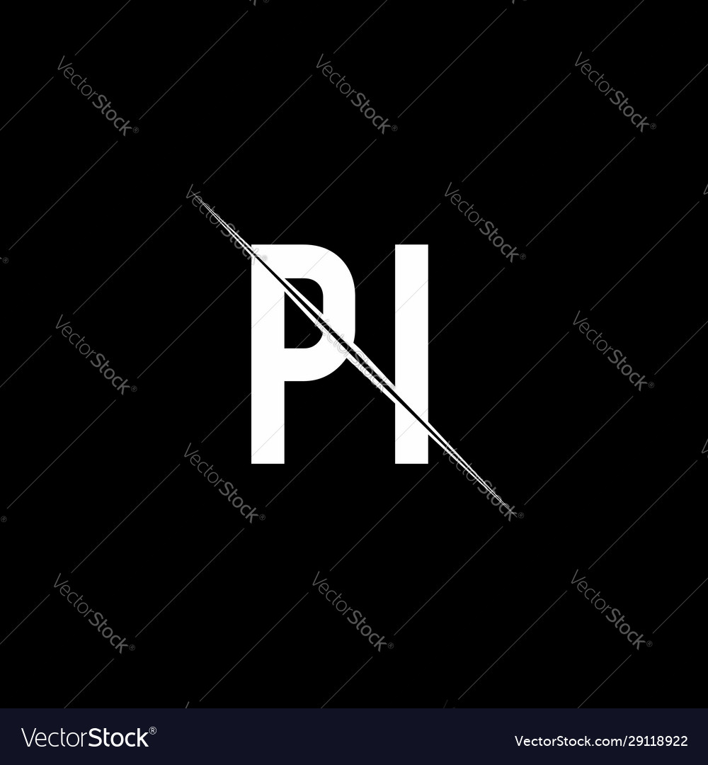 Pi logo monogram with slash style design template Vector Image Pi logo monogram with slash style design template