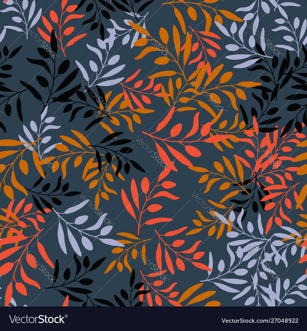 Seamless olive branch pattern