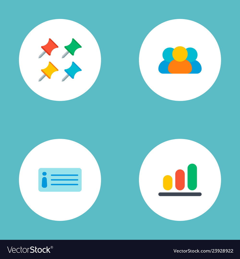 Set task manager icons flat style symbols