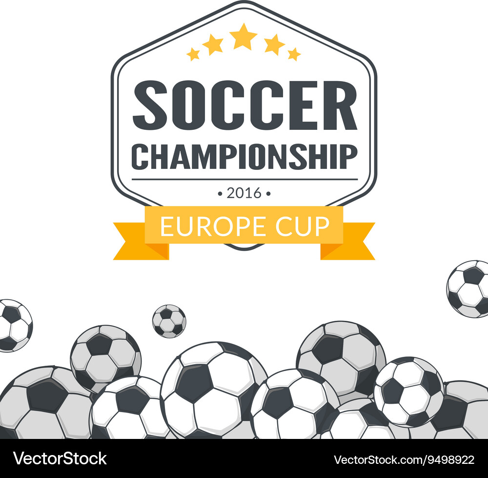 Soccer balls background Royalty Free Vector Image