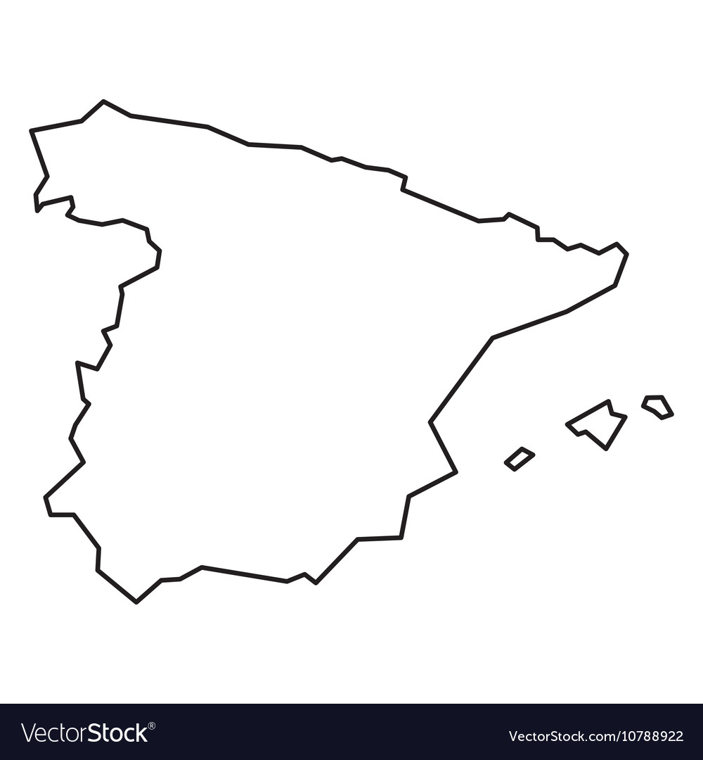 Spain Contour Map