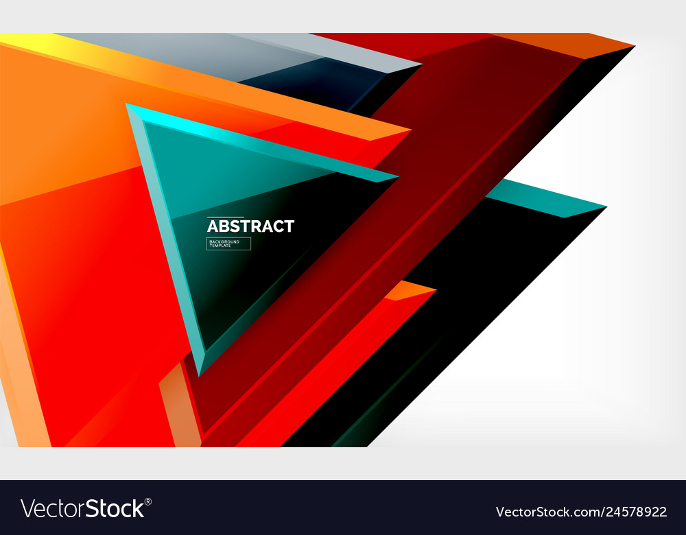 Triangular low poly background design vector image Triangular low poly background design