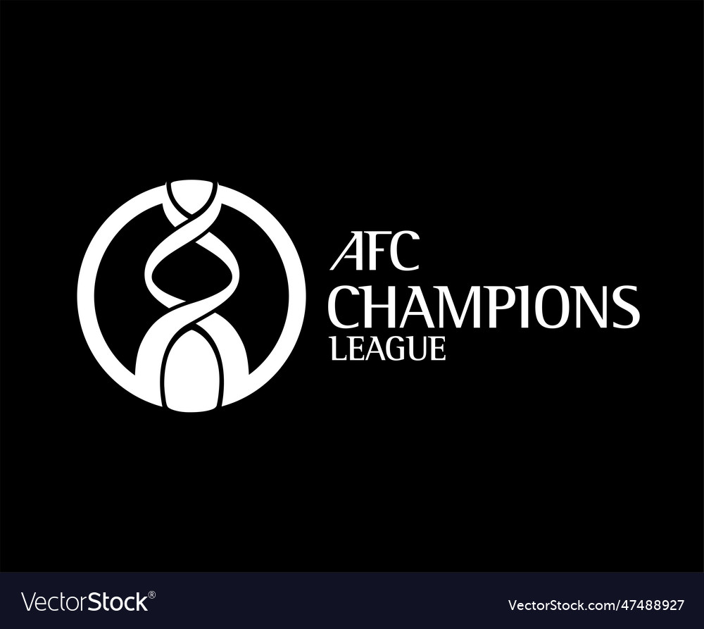 Afc champions league logo with name white symbol Vector Image