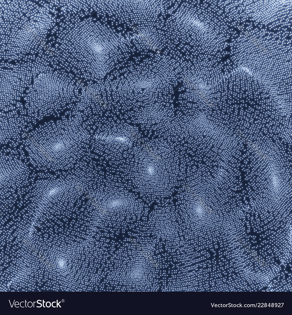 Array with dynamic particles texture glowing grid