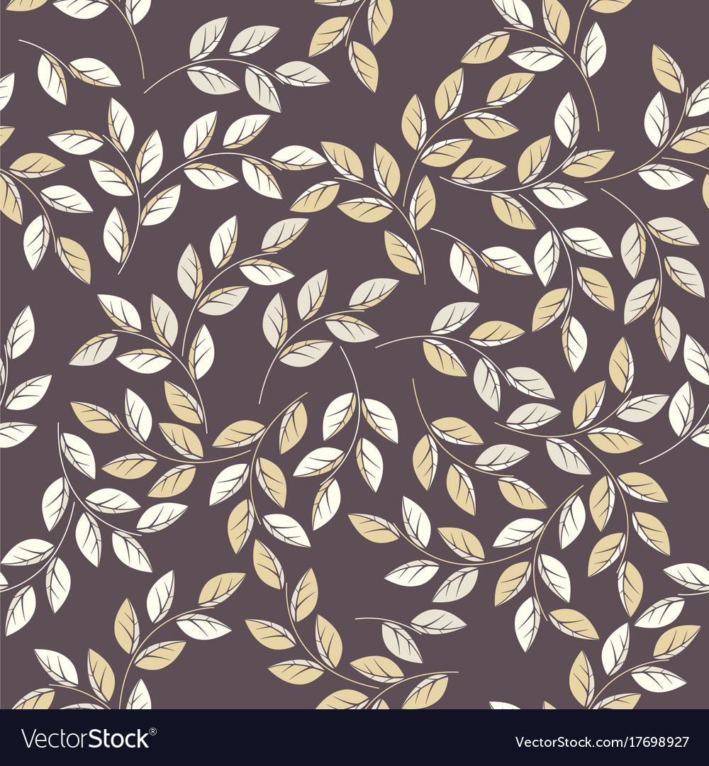 Endless pattern with stylish leaves