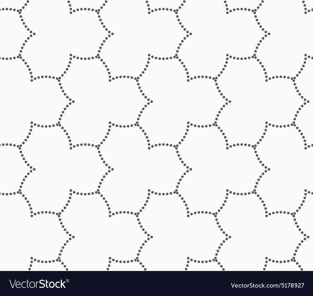 gray dotted three pedal pointy flower grid vector image