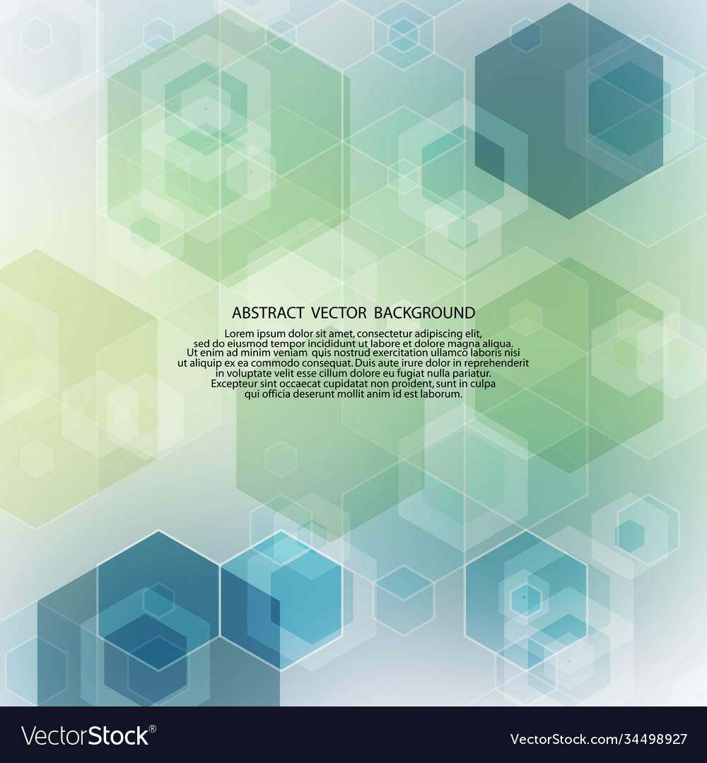 Light green and blue hexagon background polygonal