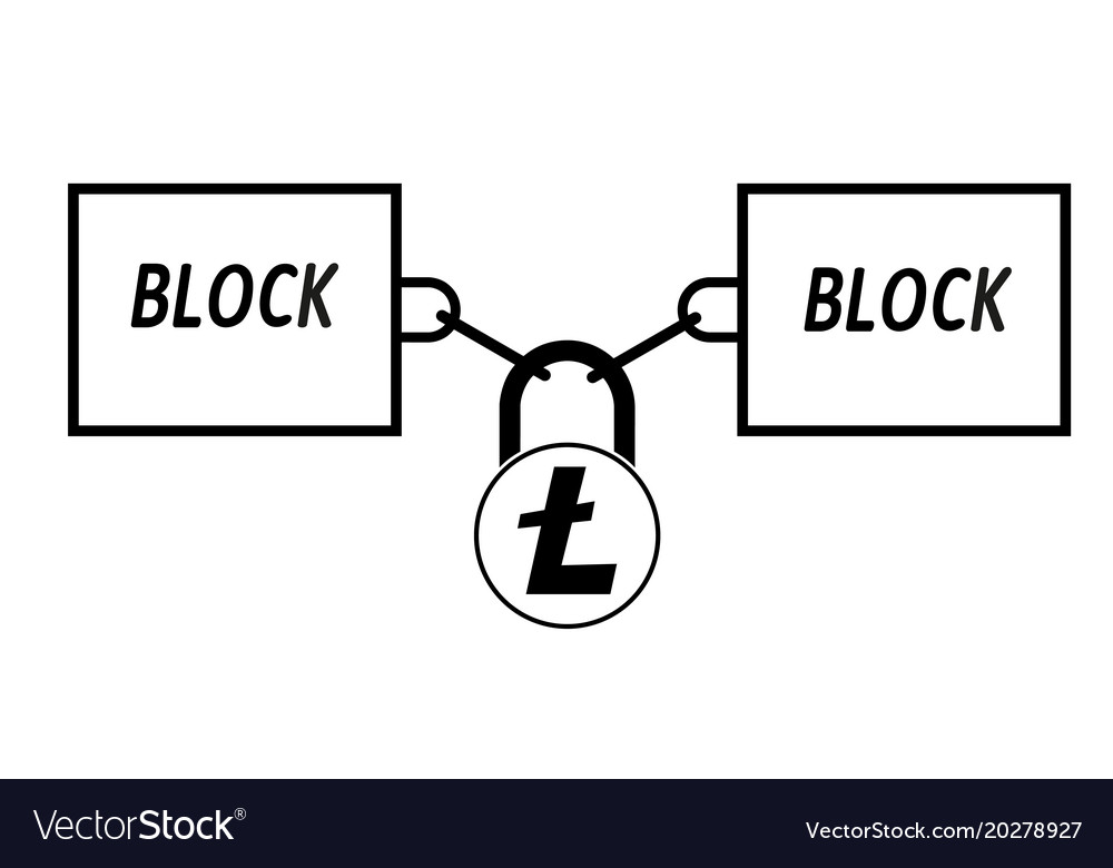 Litecoin block chain technology icon design