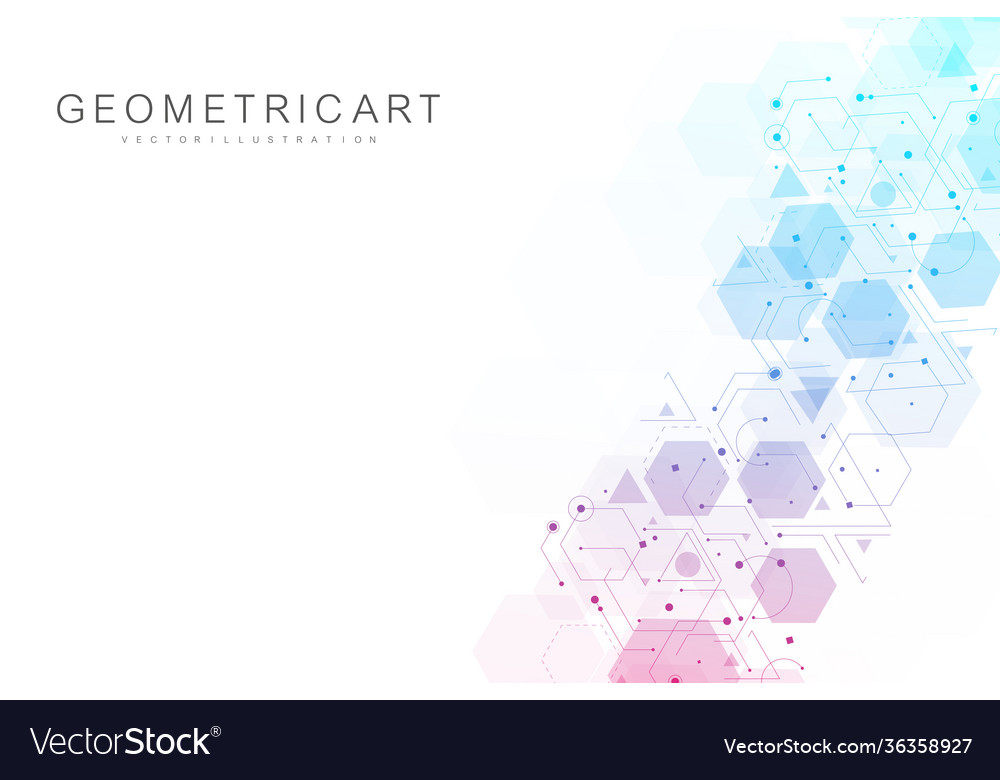 Science network pattern connecting lines and dots vector image Science network pattern connecting lines and dots
