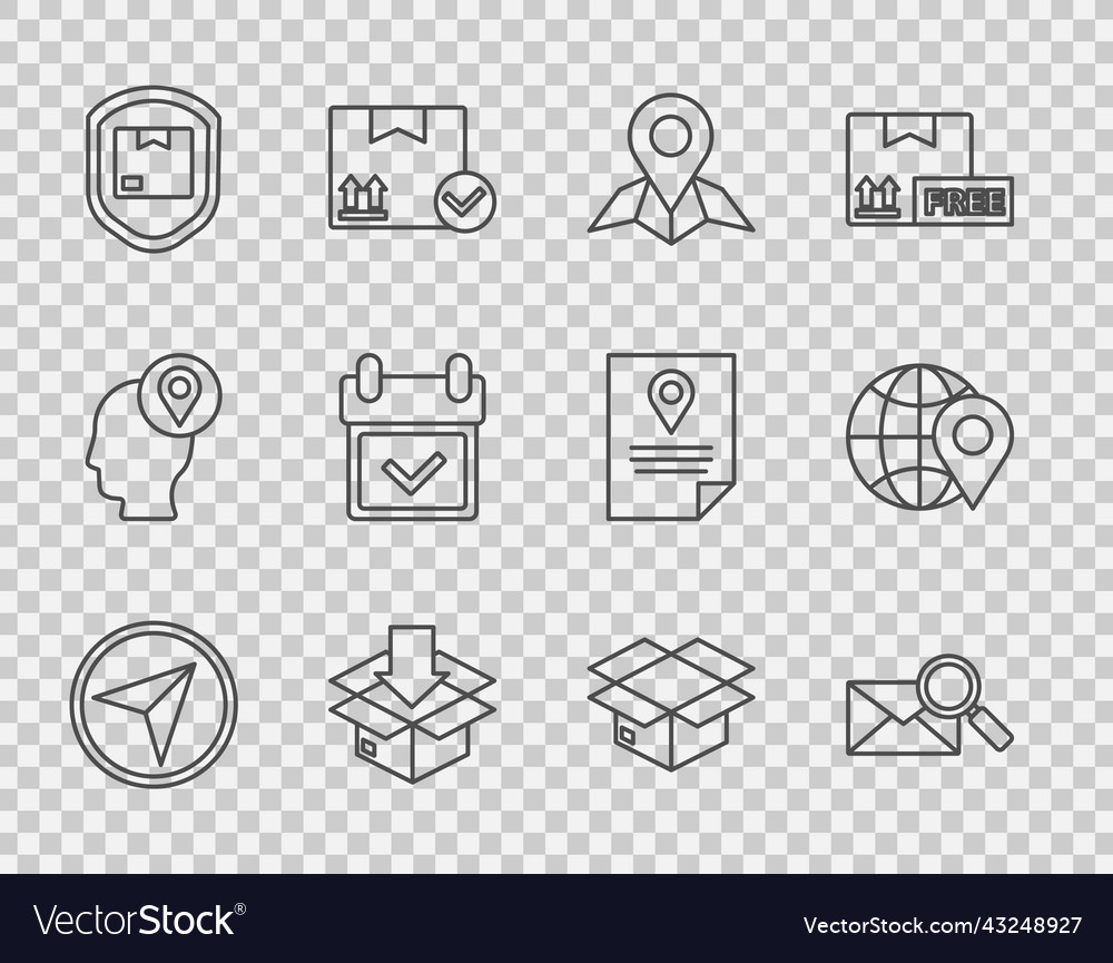 Set line infographic of city map navigation vector image Set line infographic of city map navigation