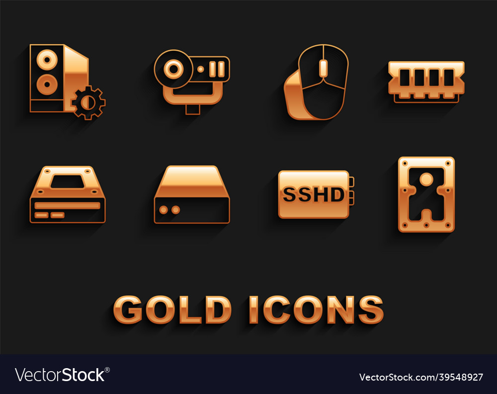 Set server data web hosting ram random access vector image Set server data web hosting ram random access
