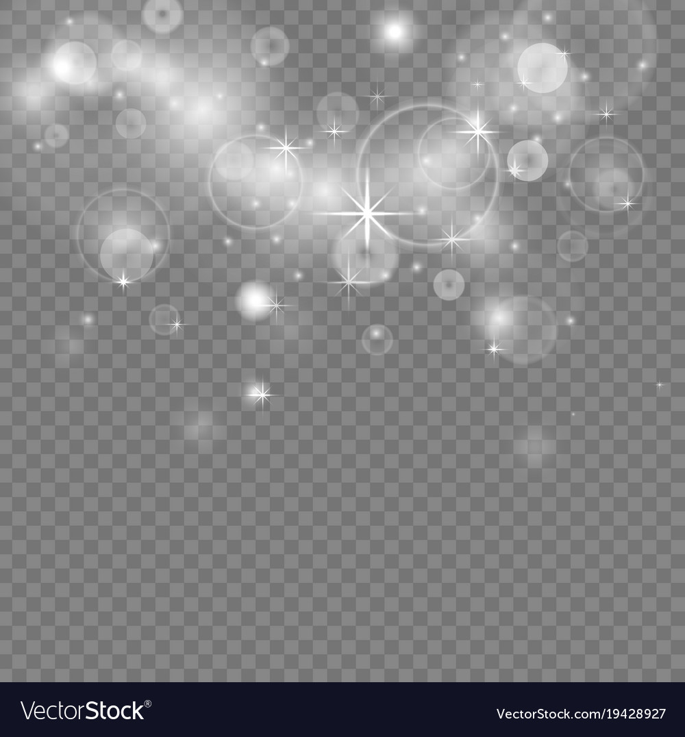 Shining bokeh isolated on transparent background