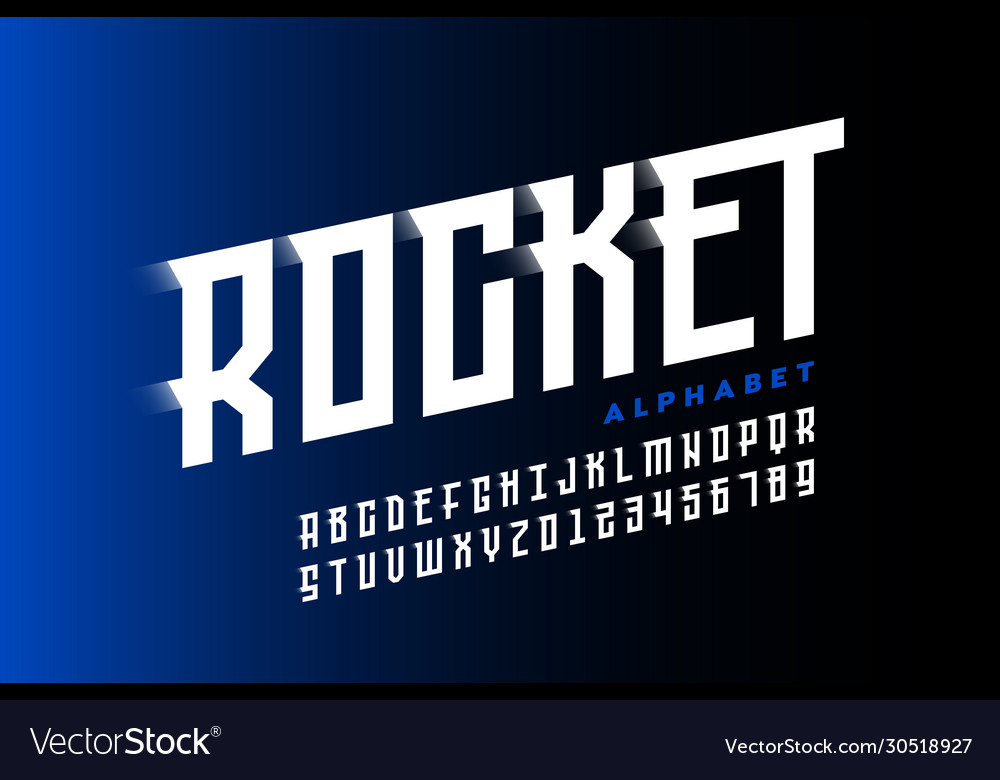 Speed style font design Royalty Free Vector Image