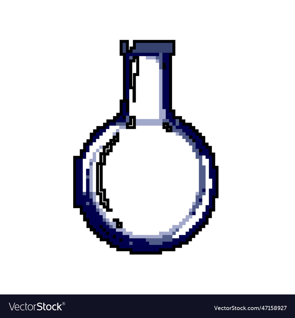 Technology laboratory glassware game pixel art Vector Image