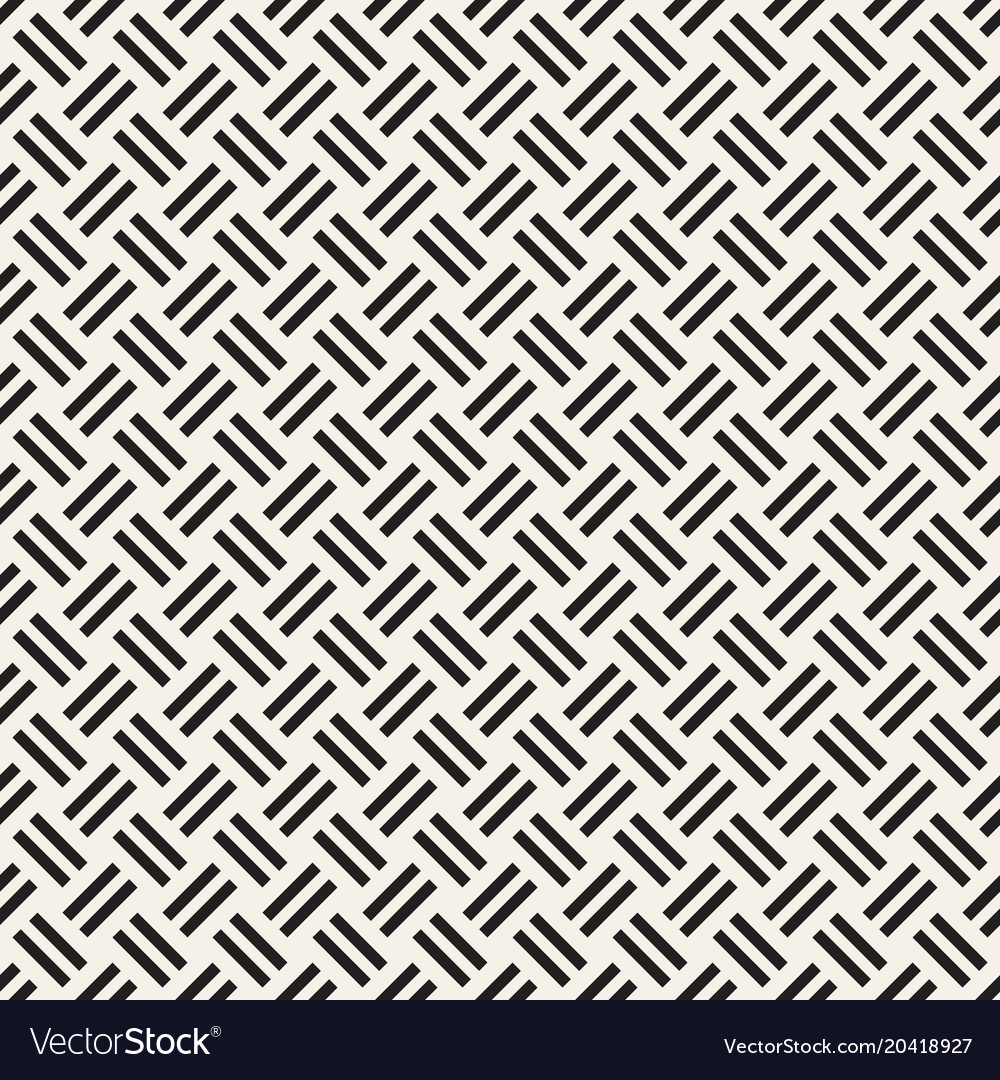 Trendy monochrome twill weave lattice abstract Vector Image