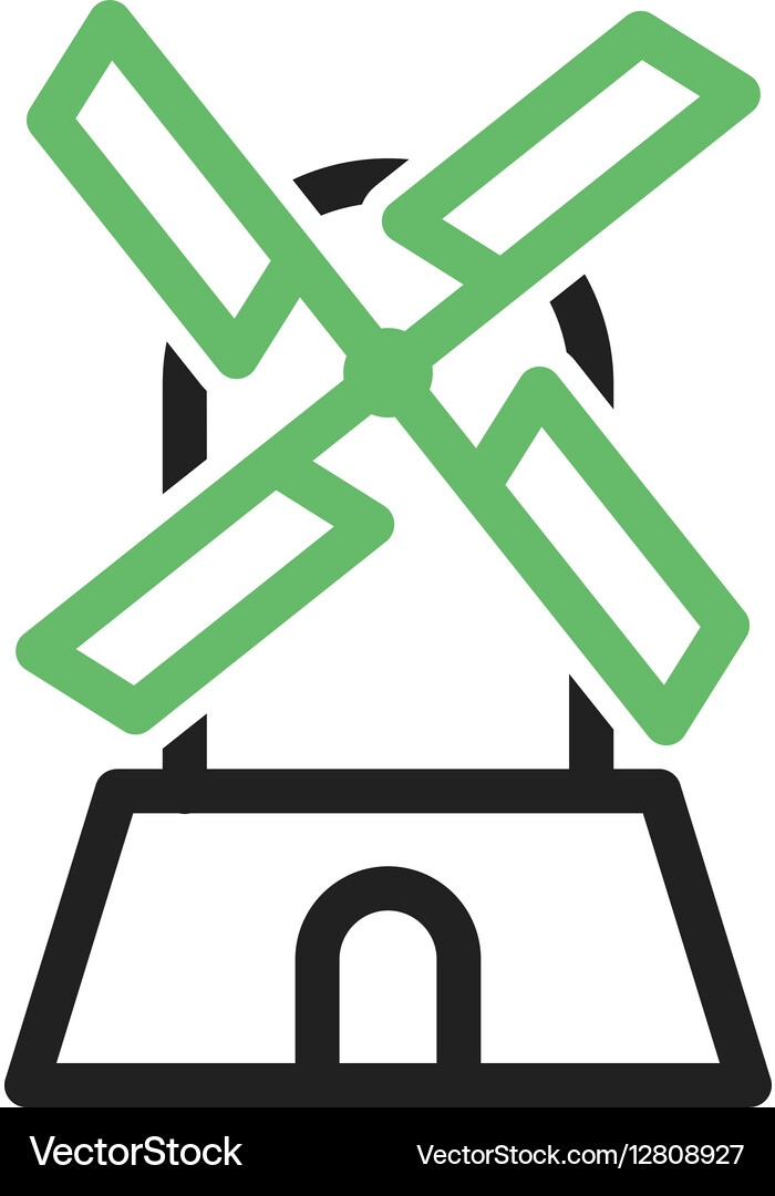 Windmill Royalty Free Vector Image - VectorStock