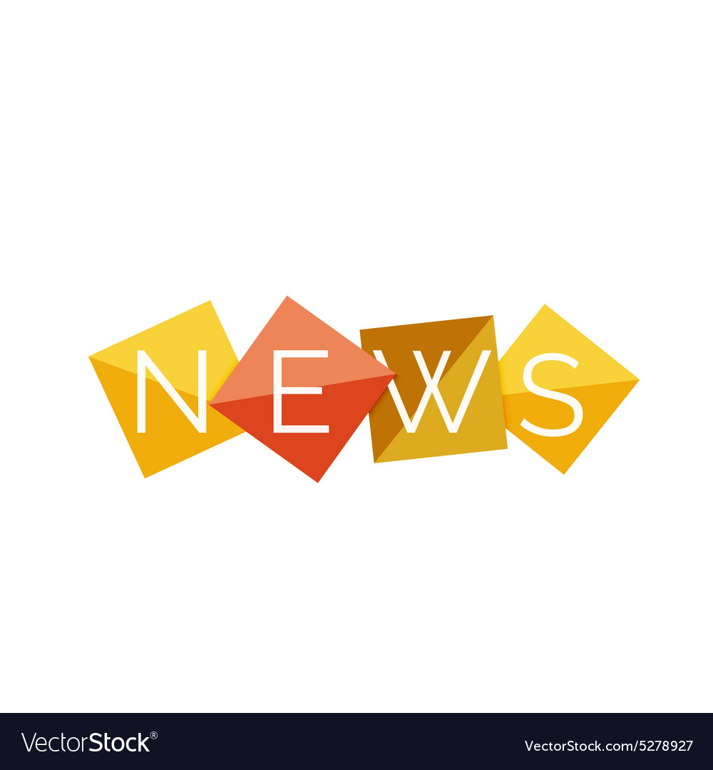 Word-Konzept auf farbigen geometrischen Formen - Nachrichten