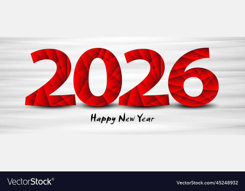 2026 happy new year template year Royalty Free Vector Image