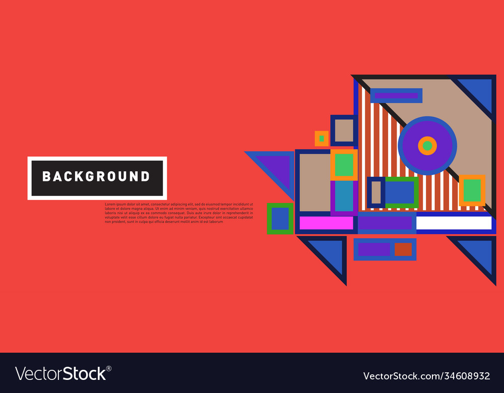 Abstract colorful rectangle background for banner