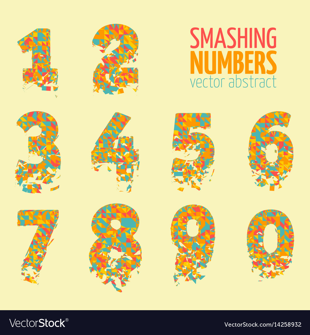 Abstract colorful smashing mesh