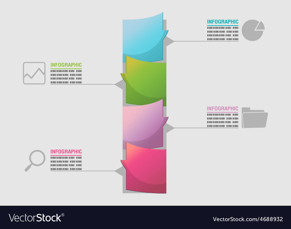 Business Timeline Elements Workflow Template Vector Image