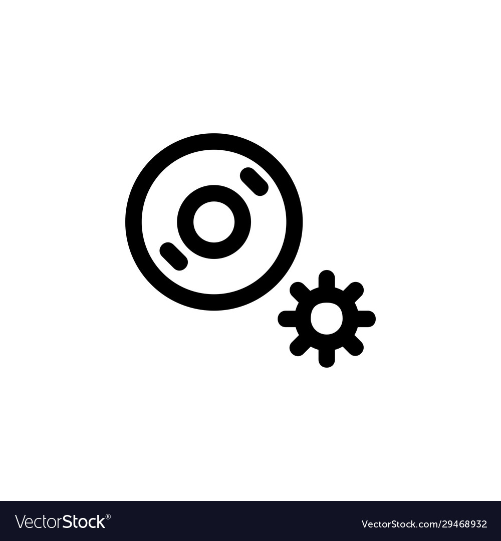 Disc setting icon perfect for application web vector image Disc setting icon perfect for application web