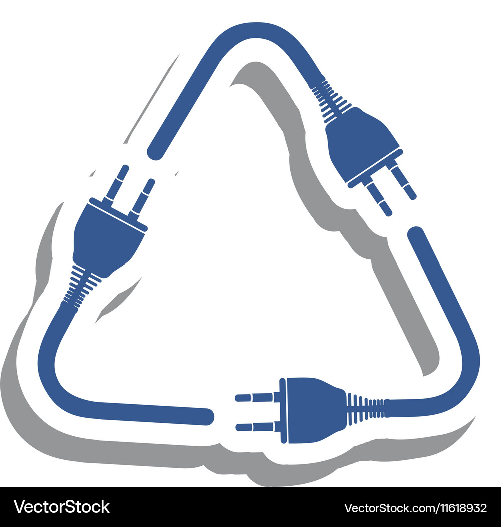 Electricity plug icon image Royalty Free Vector Image