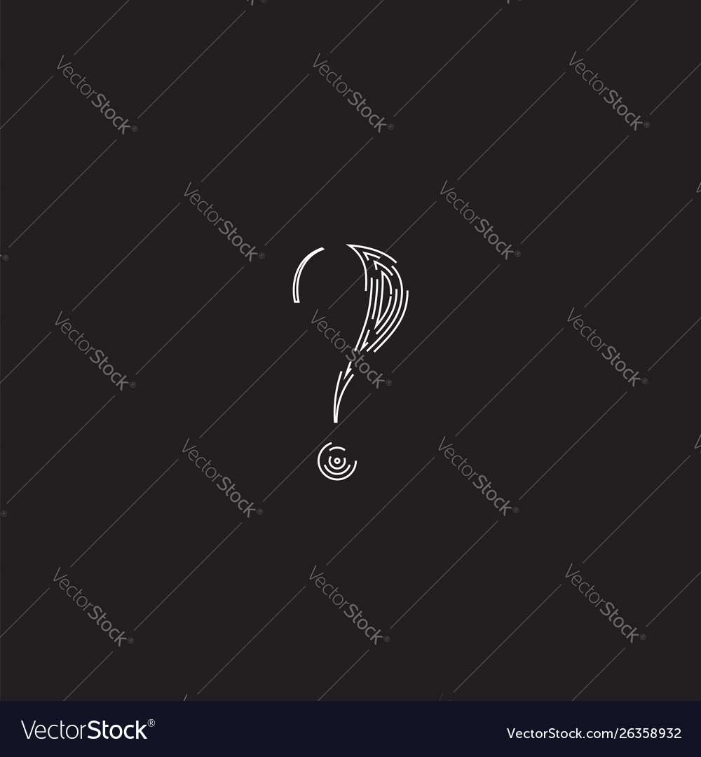 Elegant character from a fontset made dashed vector image Elegant character from a fontset made dashed