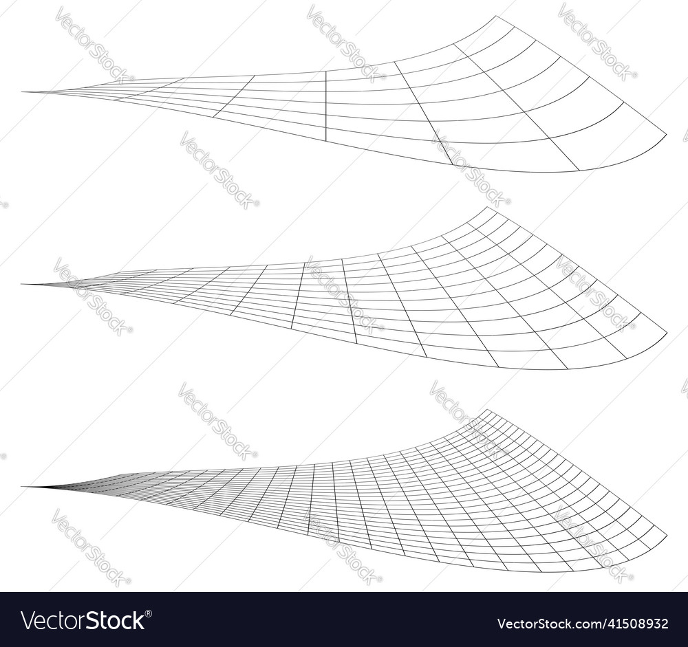 Graticule grid mesh plane with deform distortion
