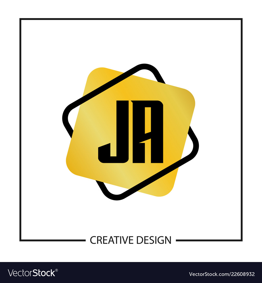 Initial ja letter logo template design