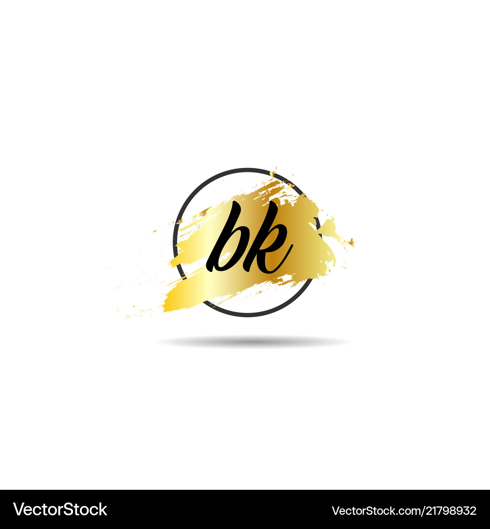 Initial letter bk logo template Royalty Free Vector Image